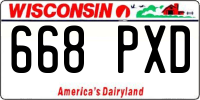 WI license plate 668PXD