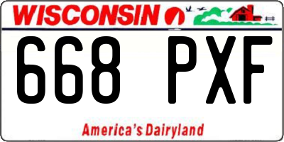 WI license plate 668PXF
