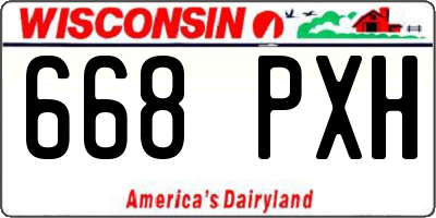 WI license plate 668PXH