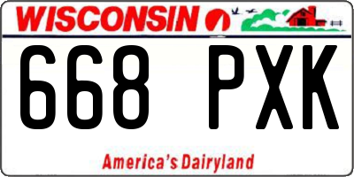 WI license plate 668PXK