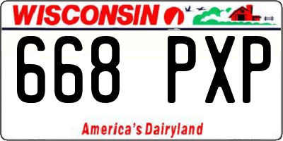 WI license plate 668PXP