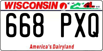 WI license plate 668PXQ