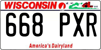 WI license plate 668PXR
