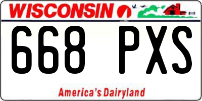 WI license plate 668PXS
