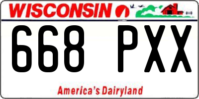 WI license plate 668PXX