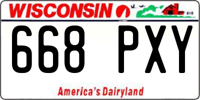 WI license plate 668PXY