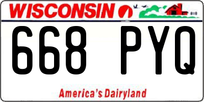 WI license plate 668PYQ