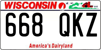 WI license plate 668QKZ