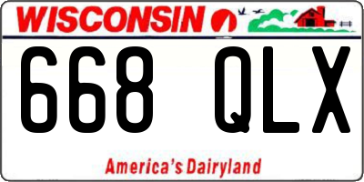 WI license plate 668QLX
