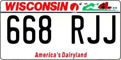 WI license plate 668RJJ