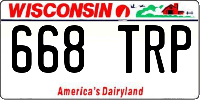 WI license plate 668TRP