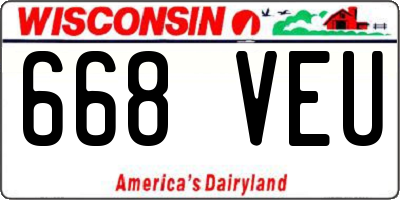 WI license plate 668VEU