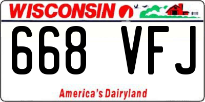 WI license plate 668VFJ