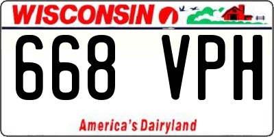 WI license plate 668VPH