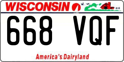 WI license plate 668VQF