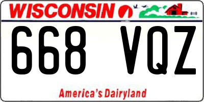 WI license plate 668VQZ