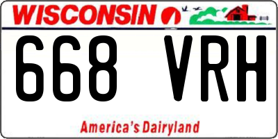WI license plate 668VRH