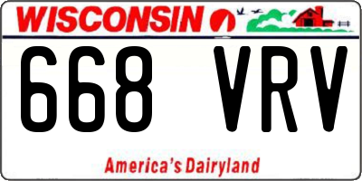 WI license plate 668VRV