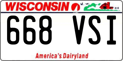 WI license plate 668VSI