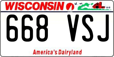 WI license plate 668VSJ