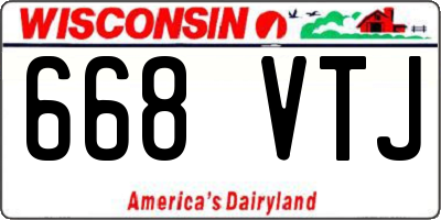 WI license plate 668VTJ