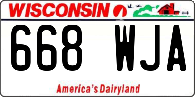 WI license plate 668WJA
