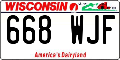 WI license plate 668WJF