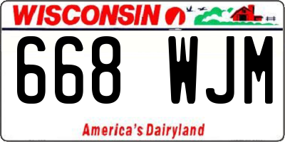 WI license plate 668WJM