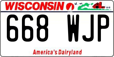 WI license plate 668WJP