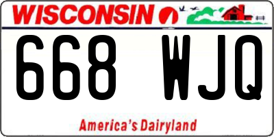 WI license plate 668WJQ