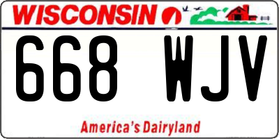 WI license plate 668WJV