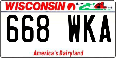 WI license plate 668WKA
