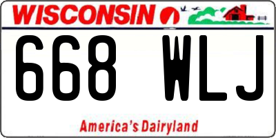WI license plate 668WLJ