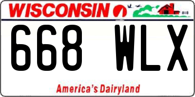 WI license plate 668WLX