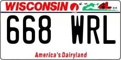 WI license plate 668WRL