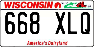 WI license plate 668XLQ