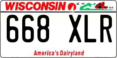 WI license plate 668XLR