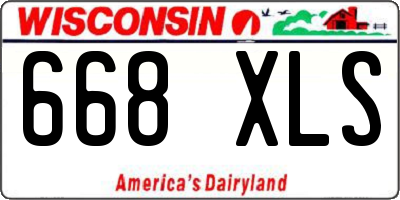 WI license plate 668XLS