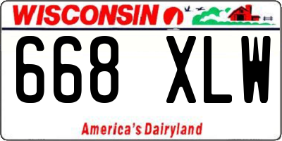 WI license plate 668XLW