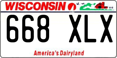 WI license plate 668XLX