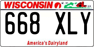 WI license plate 668XLY