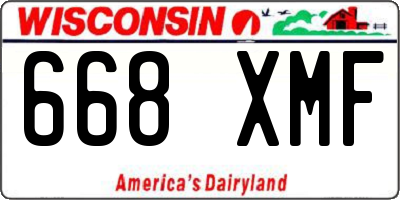 WI license plate 668XMF