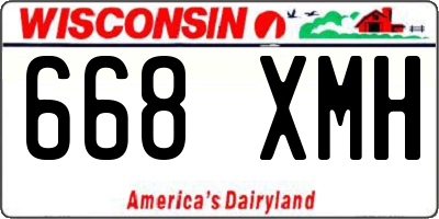 WI license plate 668XMH
