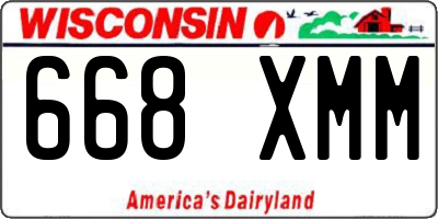 WI license plate 668XMM
