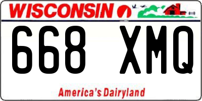 WI license plate 668XMQ