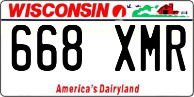 WI license plate 668XMR