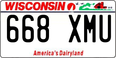 WI license plate 668XMU