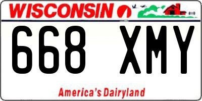WI license plate 668XMY