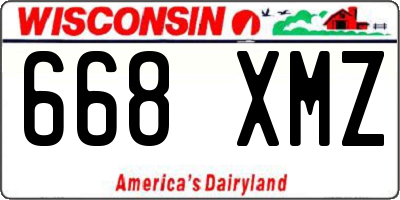 WI license plate 668XMZ