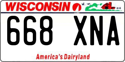 WI license plate 668XNA